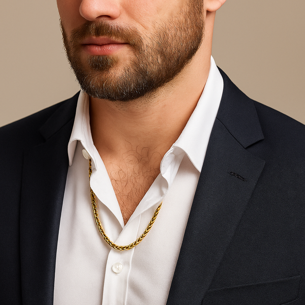 Classic Gold-Tone Stainless Steel Chain Necklace – Durable & Stylish for Men & Women