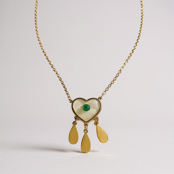 Aurora Pearl Drop Gold Plated Pendant Necklace For Women