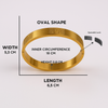 Men’s Gold-Tone Stainless Steel OM Engraved Bangle Bracelet