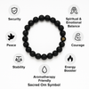Om Black Lava Bead Stone Bracelet For Men