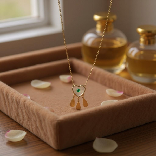 Aurora Pearl Drop Gold Plated Pendant Necklace For Women