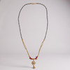 Daily Wear Mangalsutra with Elegant Floral Pendant & Gold-Tone Finish