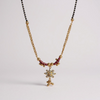 Daily Wear Mangalsutra with Elegant Floral Pendant & Gold-Tone Finish