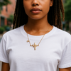 Stylish Gold Heartbeat Necklace – Minimalist Pendant Chain For Women