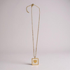 Delicate Gold-Plated Necklace with Square Heart Pendant