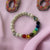 Natural Stone 7 Chakra Healing Bracelet with Evil Eye Charm