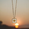 Delicate Gold-Plated Necklace with Square Heart Pendant