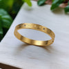 Designer Gold Bangle Diamond Bracelet with Geometric Engraving For Men