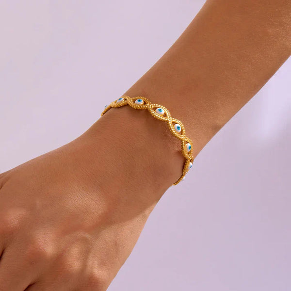 Blue Evil-Eye Infinity Bracelet For Women