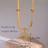 Blue Evil-Eye Snake Necklace For Women