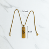 Men’s Gold Stainless Steel Om Tag Necklace – Daily Wear Jewelry