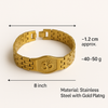 Gold Tone Spiritual Om Bracelet For Men