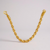Premium Gold-Tone Stainless Steel Rope Chain Bracelet in 8 Inch