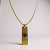 Men’s Gold Stainless Steel Om Tag Necklace – Daily Wear Jewelry