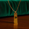 Men’s Gold Stainless Steel Om Tag Necklace – Daily Wear Jewelry