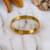 Men’s Gold-Tone Stainless Steel OM Engraved Bangle Bracelet