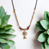 Daily Wear Mangalsutra with Elegant Floral Pendant & Gold-Tone Finish