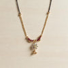 Daily Wear Mangalsutra with Elegant Floral Pendant & Gold-Tone Finish