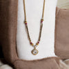 Designer Mangalsutra with Gold-Plated Pendant & Black Beads Chain