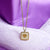 Delicate Gold-Plated Necklace with Square Heart Pendant
