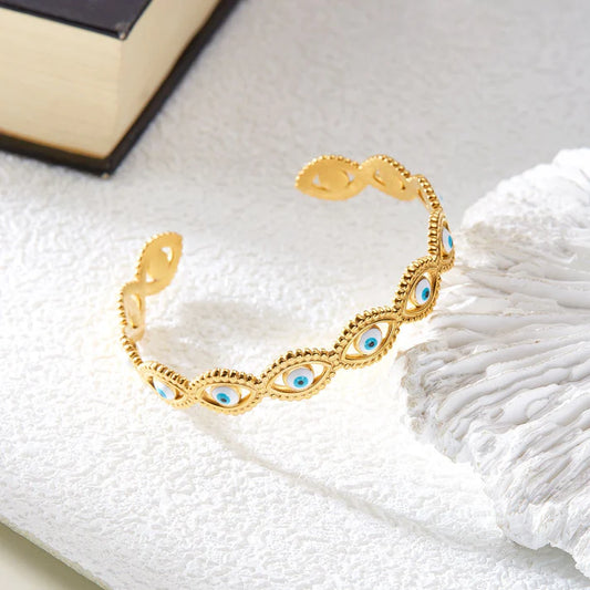 Blue Evil-Eye Infinity Bracelet